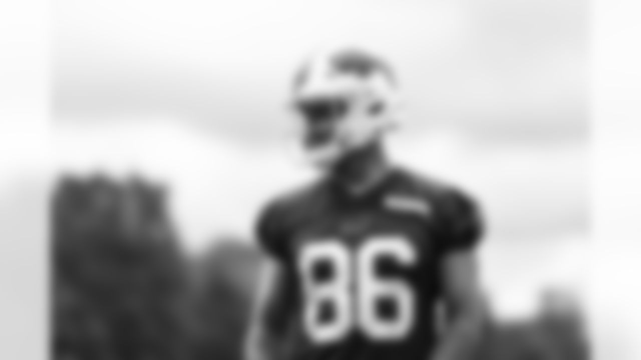 Dalton Kincaid (86). Buffalo Bills Organized Team Activity, May 28, 2024 at One Bills Drive.