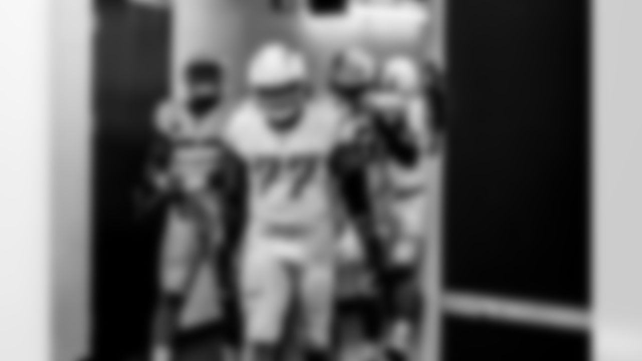 Take a look back at the Chargers Week 18 matchup with the Raiders in monochrome!
